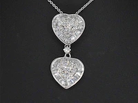 Witgouden hanger met 1.60 carat diamanten, excl. ketting - afbeelding 1 van  7