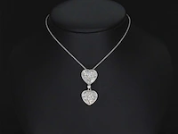 Witgouden hanger met 1.60 carat diamanten, excl. ketting - afbeelding 2 van  7