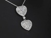 Witgouden hanger met 1.60 carat diamanten, excl. ketting - afbeelding 3 van  7