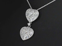 Witgouden hanger met 1.60 carat diamanten, excl. ketting - afbeelding 4 van  7
