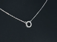 Witgouden hanger met diamant incl. ketting - afbeelding 4 van  8