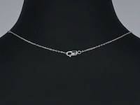 Witgouden hanger met diamant incl. ketting - afbeelding 5 van  8