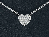 Witgouden hanger met diamant - afbeelding 1 van  9