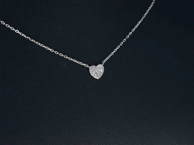 Witgouden hanger met diamant - afbeelding 4 van  9