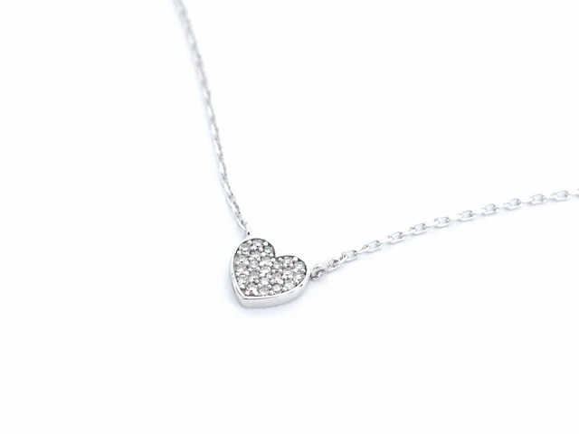 Witgouden hanger met diamant - afbeelding 7 van  9