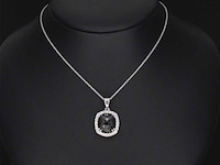 Witgouden hanger met diamanten en een zwarte diamant van 4.80 carat - afbeelding 2 van  9