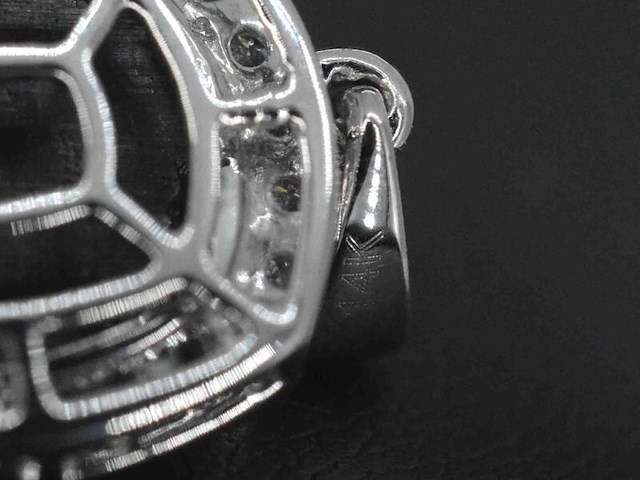 Witgouden hanger met diamanten en een zwarte diamant van 4.80 carat - afbeelding 7 van  9