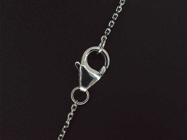 Witgouden hanger met diamanten en saffieren, excl. ketting - afbeelding 9 van  10