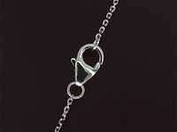 Witgouden hanger met diamanten en saffieren, excl. ketting - afbeelding 9 van  10