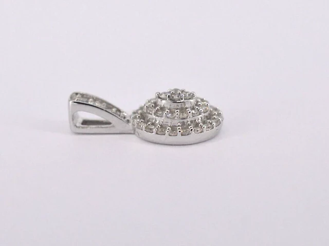 Witgouden hanger met diamanten, excl. ketting - afbeelding 5 van  8