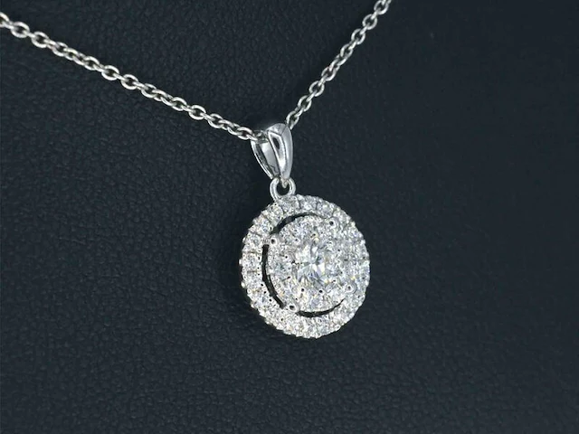 Witgouden hanger met diamanten, excl. ketting - afbeelding 4 van  9