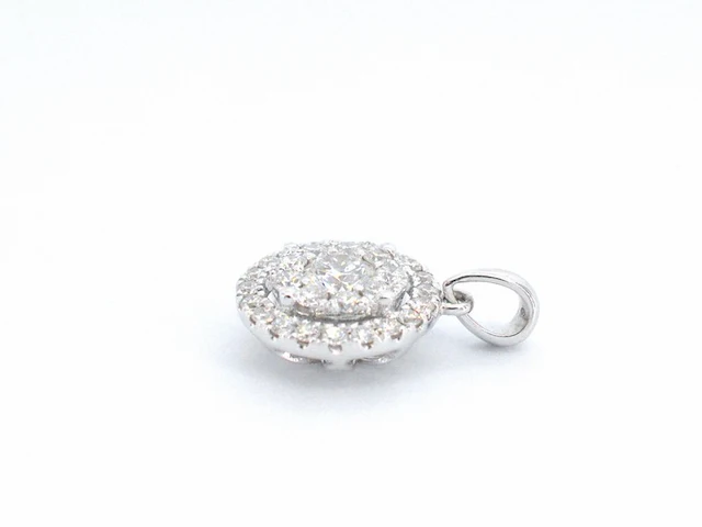 Witgouden hanger met diamanten, excl. ketting - afbeelding 6 van  9