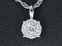 Witgouden hanger met diamanten, excl. ketting - afbeelding 1 van  8