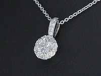 Witgouden hanger met diamanten, excl. ketting - afbeelding 1 van  7