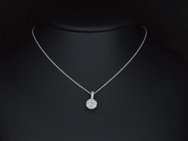 Witgouden hanger met diamanten, excl. ketting - afbeelding 2 van  7