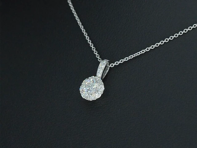 Witgouden hanger met diamanten, excl. ketting - afbeelding 3 van  7