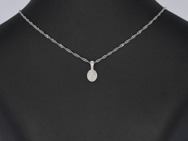 Witgouden hanger met diamanten, excl. ketting - afbeelding 2 van  8