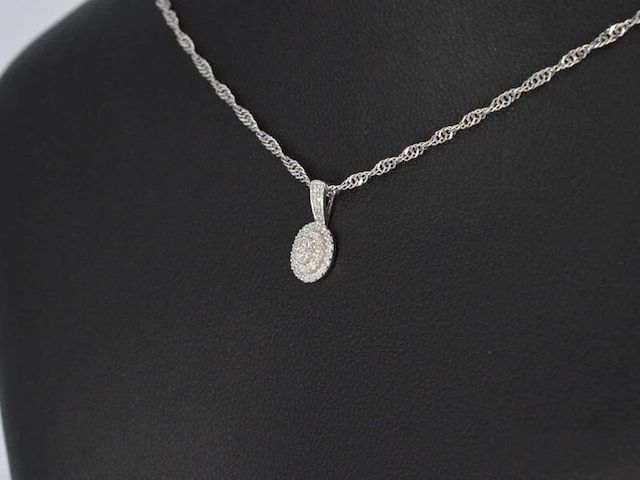 Witgouden hanger met diamanten, excl. ketting - afbeelding 3 van  8