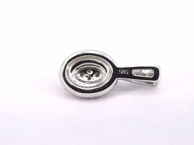 Witgouden hanger met diamanten, excl. ketting - afbeelding 6 van  8