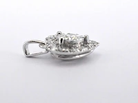 Witgouden hanger met diamanten in hartvorm, excl. ketting - afbeelding 5 van  9