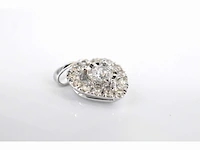 Witgouden hanger met diamanten in hartvorm, excl. ketting - afbeelding 7 van  9