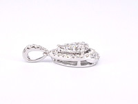 Witgouden hanger met diamanten pear shape, excl. ketting - afbeelding 7 van  10
