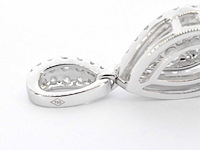 Witgouden hanger met diamanten pear shape, excl. ketting - afbeelding 6 van  8