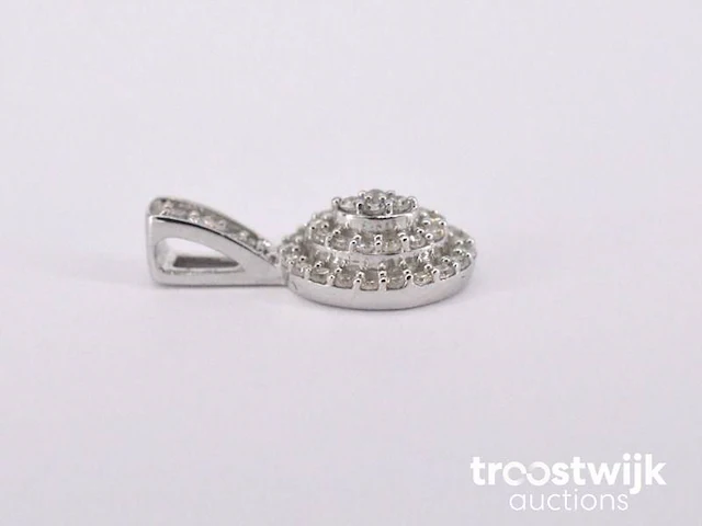 Witgouden hanger met diamanten - afbeelding 5 van  6