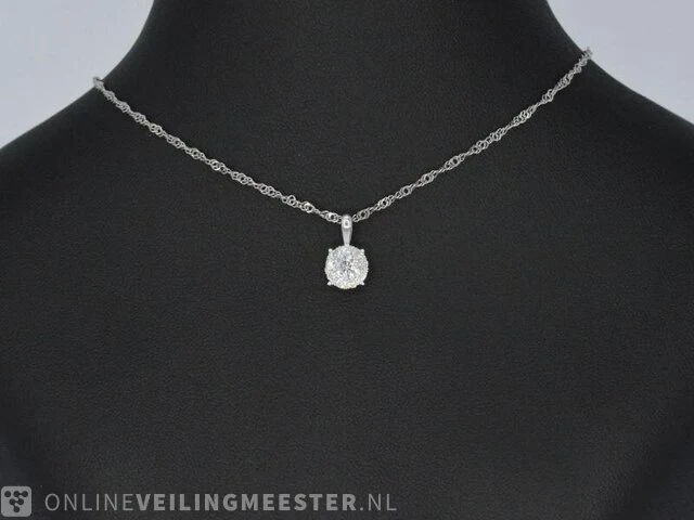 Witgouden hanger met diamanten - afbeelding 2 van  7