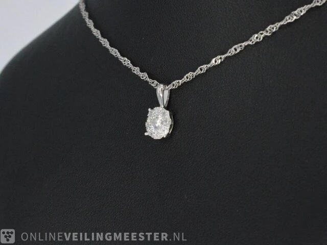 Witgouden hanger met diamanten - afbeelding 3 van  7