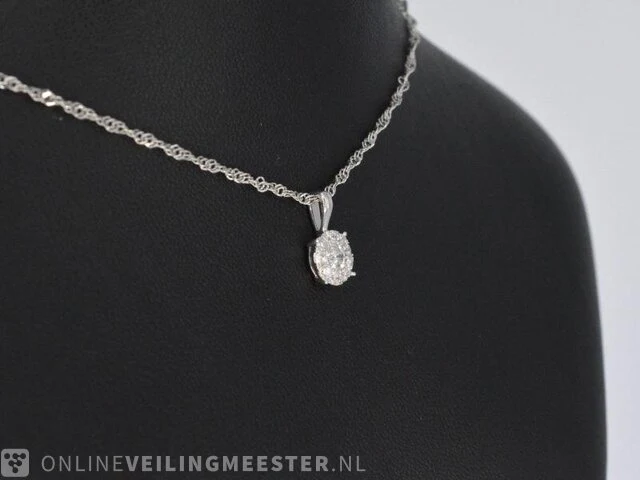 Witgouden hanger met diamanten - afbeelding 4 van  7