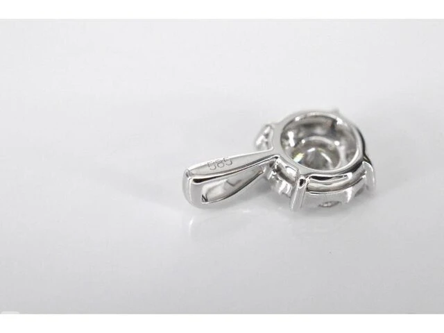 Witgouden hanger met diamanten - afbeelding 6 van  7