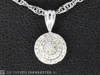 Witgouden hanger met diamanten - afbeelding 1 van  7