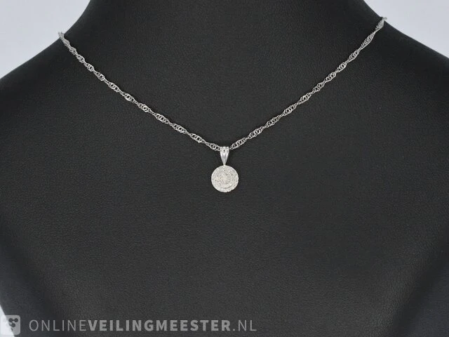 Witgouden hanger met diamanten - afbeelding 2 van  7