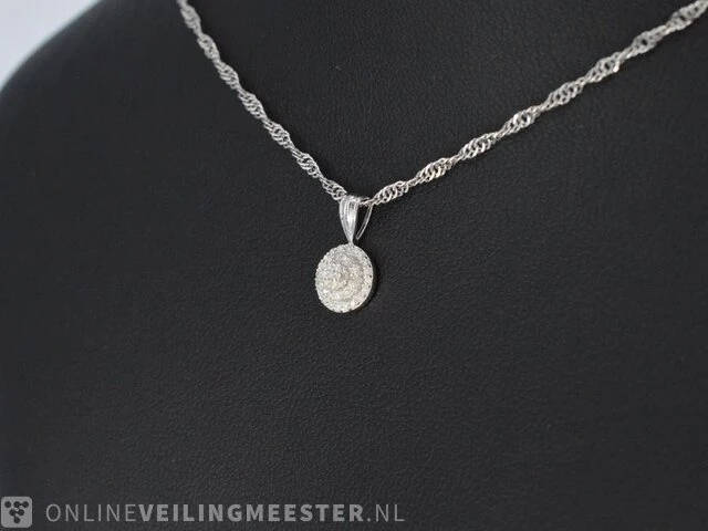 Witgouden hanger met diamanten - afbeelding 3 van  7