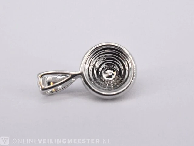 Witgouden hanger met diamanten - afbeelding 6 van  7