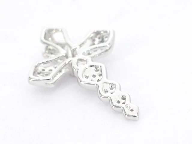 Witgouden hanger met diamanten - afbeelding 6 van  6