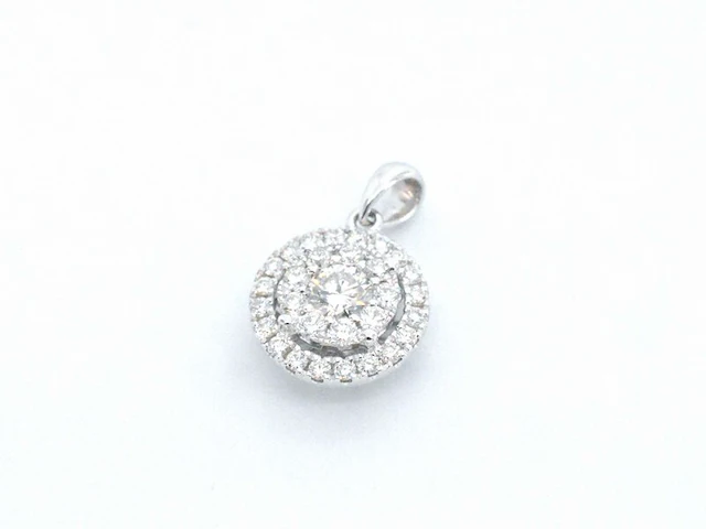 Witgouden hanger met diamanten - afbeelding 5 van  7