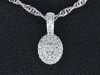 Witgouden hanger met diamanten - afbeelding 1 van  6
