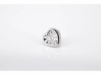 Witgouden hanger met een briljant geslepen diamant in hartvorm, excl. ketting - afbeelding 4 van  5