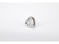 Witgouden hanger met een briljant geslepen diamant in hartvorm, excl. ketting - afbeelding 4 van  7