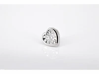 Witgouden hanger met een briljant geslepen diamant in hartvorm - afbeelding 4 van  6