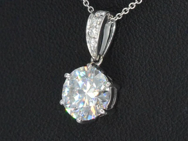 Witgouden hanger met een diamant van 2.00 carat excl. ketting - afbeelding 1 van  10