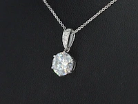 Witgouden hanger met een diamant van 2.00 carat excl. ketting - afbeelding 3 van  10