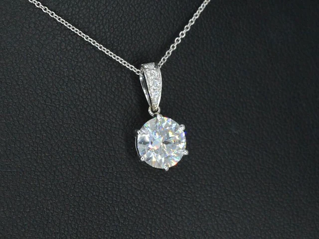 Witgouden hanger met een diamant van 2.00 carat excl. ketting - afbeelding 4 van  10