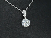 Witgouden hanger met een diamant van 2.00 carat excl. ketting - afbeelding 4 van  10