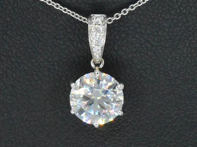 Witgouden hanger met een diamant van 2.00 carat excl. ketting - afbeelding 8 van  10