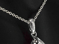 Witgouden hanger met een druppelvorm briljant van 1.00 carat - afbeelding 7 van  9