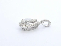 Witgouden hanger met een druppelvorm briljant van 1.00 carat - afbeelding 8 van  9
