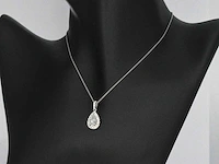 Witgouden hanger met een druppelvorm briljant van 1.00 carat - afbeelding 9 van  9
